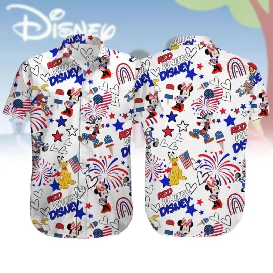 Discover Disney Mickey 4th Of July Shirt, Patriotic Mickey Minnie Donald Pluto Shirt