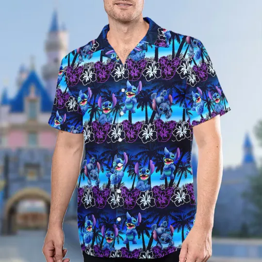 Discover Disney Stitch Hawaiian Summer Vacation Shirt, Stitch Lilo Button Up