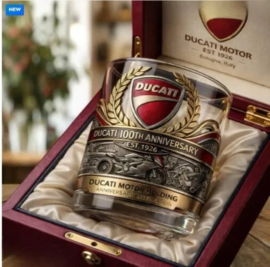 Discover [No box] Ducat.i 100th Anniversary Est 1926 Commemorative Whiskey Glass
