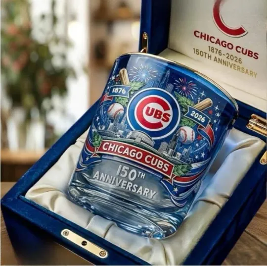 [No box] Cubs 150th Anniversary Est 1876 Whiskey Glass