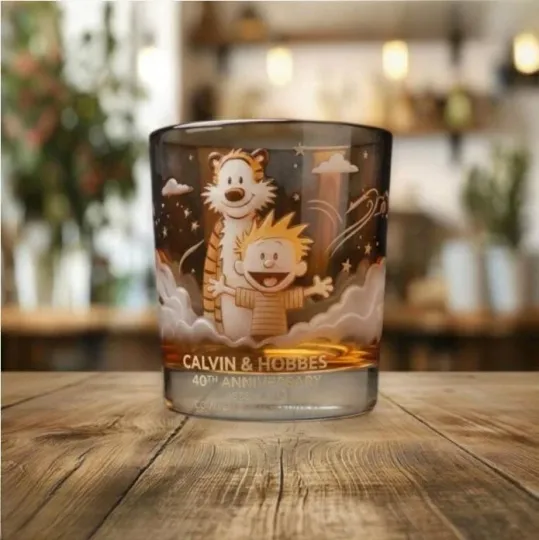 Discover [No box] Calvin & Hobbes 1985 2025 40th Anniversary Whiskey Glass