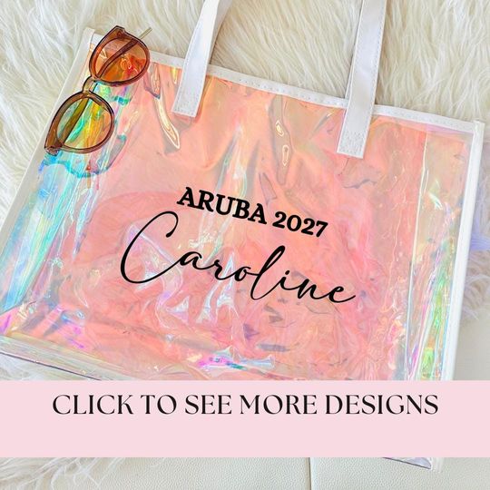 Personalized beach tote bag,Beach Clear bag,Bridal Shower Bag, Bachelorette party gift bag, Custom trip bag,vacation Beach Bag, Cruise totes