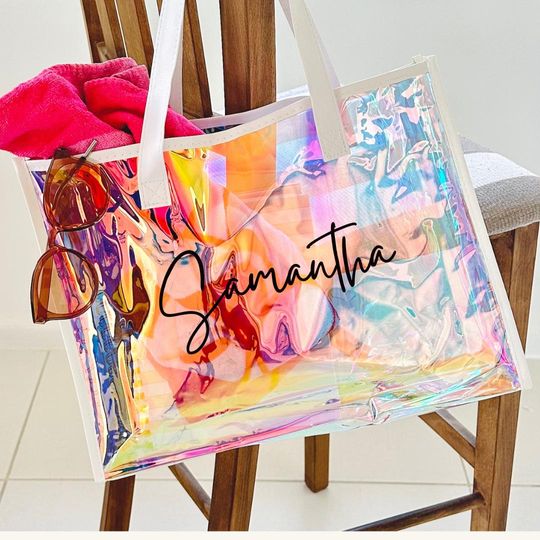 Personalized Beach Bag,Custom Girls Trip Bag,Bridesmaid Beach Tote Bags,Bachelorette Gifts for Her,Summer Beach Bag,Bridesmaid Gifts Bags
