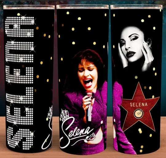 Discover Selena Quintanilla Purple Dress Tumbler with Lid and Straw 20oz