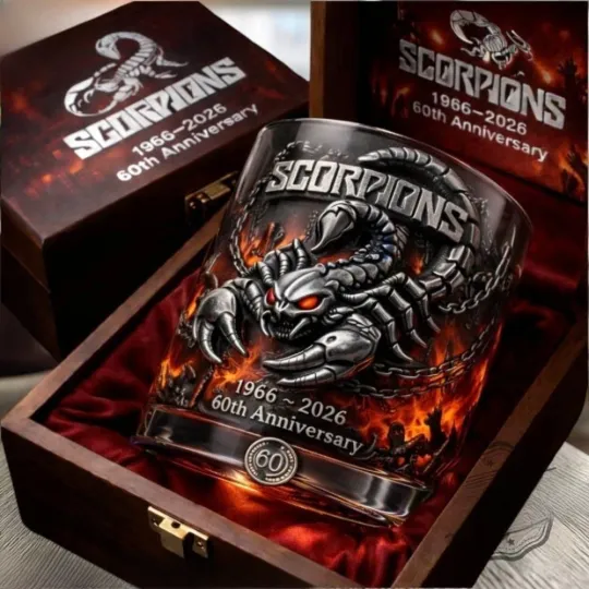 Discover Scorpions 1966 2026 60Th Anniversary Whiskey Glass