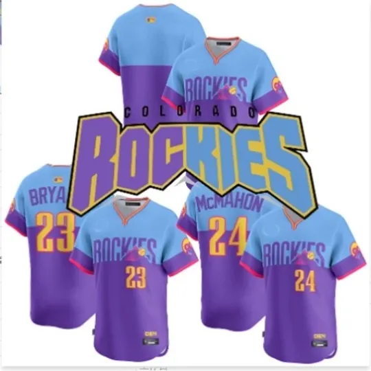 Men's Rockies Purple/Light Blue 2025 City Connect  Jersey
