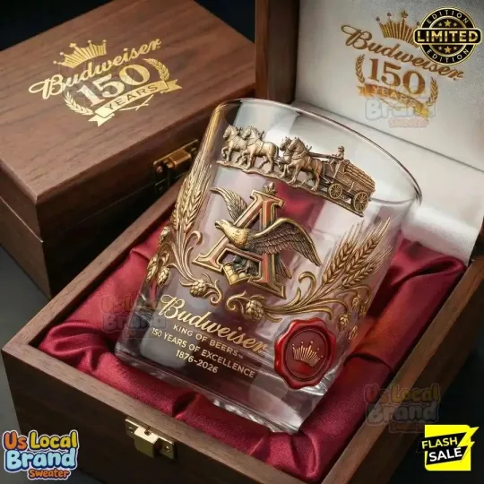 Discover Budwei.ser 150th Anniversary Collector Edition Whiskey Glass