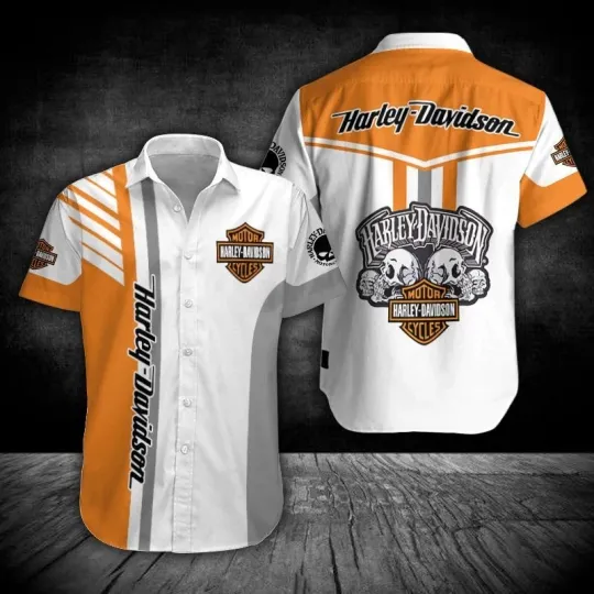 Discover Harley Racing Davidson Casual Button Down Shirt