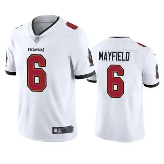 Men's Buccaneerss Baker Mayfield Game White Jersey