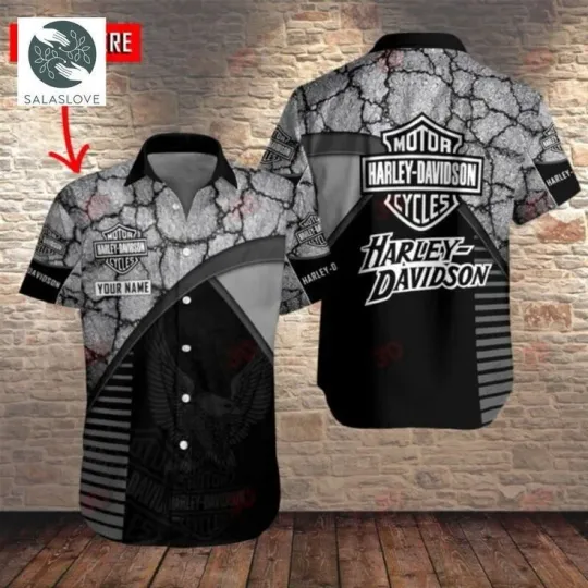 Discover Personalized Harley Racing Davidson Casual Button Down Shirt