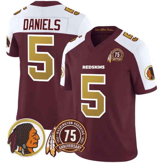 Discover Custom Men's #5 Danielss Burgundy Alternate 75th Printed Jersey