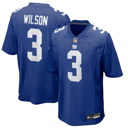 Discover Russell Wilson #3 Men's Giants  2025  Jersey