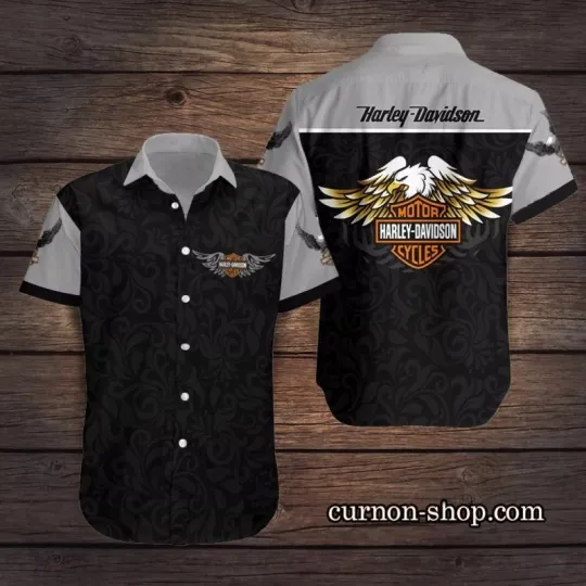 Discover Harley Racing Davidson Hawaiian Button Down Shirt