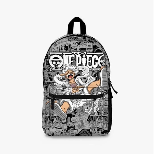 Luffy Gear 5 Manga Backpack, One Piece Anime Straw Hat Pirates Merch