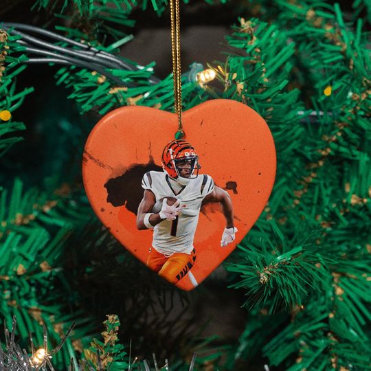Ja'Marr Cincinnati Football Ornament: Ceramic Holiday Keepsake