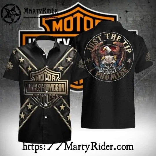 Discover Eagle Skull Just The Tip Harley Motor Racing Davidsonn Aloha Shirt