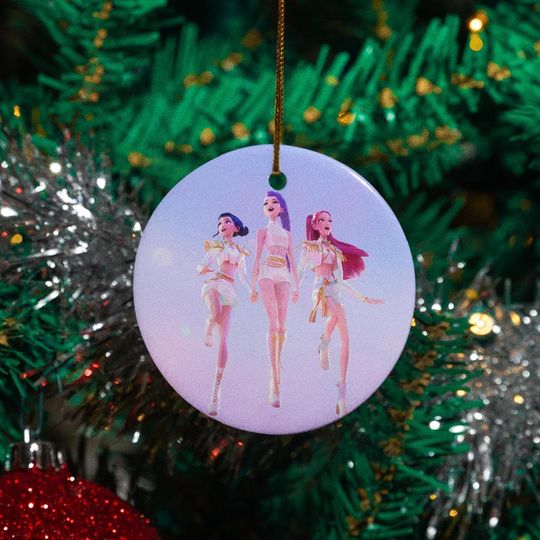 Huntrix Anime Ceramic Ornament, Mira Rumi Zoey (Kpop Christmas Decor)