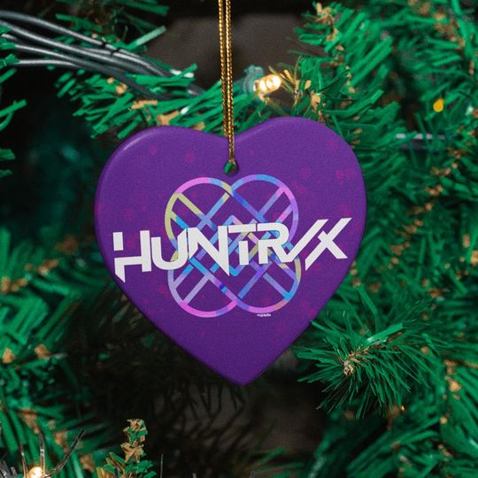 Huntrix Ceramic Ornament, Kpop Anime Style (Round or Heart Shape)