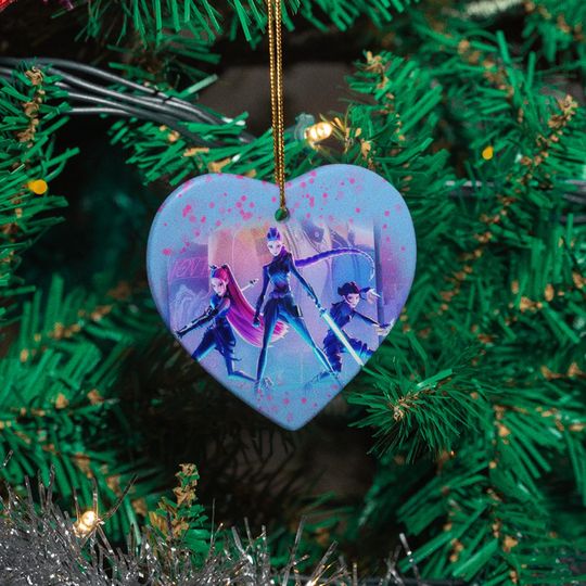 Huntrix Ornament: Anime Trio Mira, Rumi & Zoey - Christmas Decor