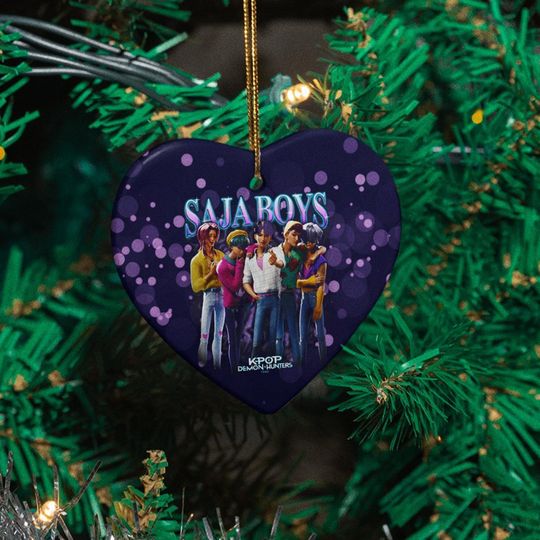 Huntrix Anime Ceramic Ornament, Saja Boys Music Design