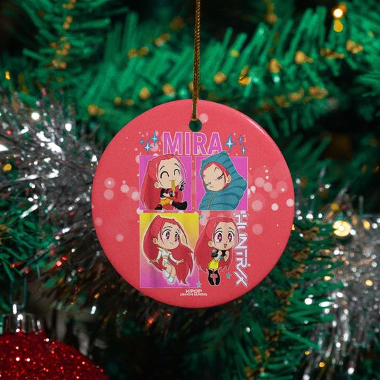 Ceramic Christmas Ornament: Mira Demon Hunter - Kpop Anime Style