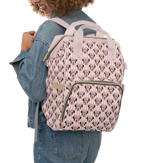 Discover Minnie Mouse Diaper Bag, Multifunctional Baby Bag, Disney Baby Shower Gift, Diaper Backpack, New Mom Gift