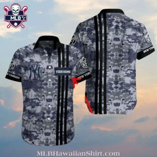 Discover New York Baseball Team Yankeess Urban Camouflage Personalized Hawaiian Shirt