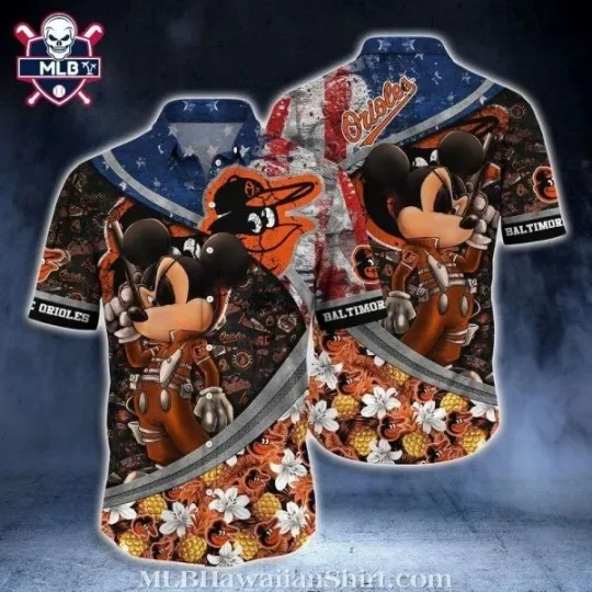 Discover Unique Baltimore Baseball Team Orioless Tropical Hawaiian Shirt With Cool Mickey