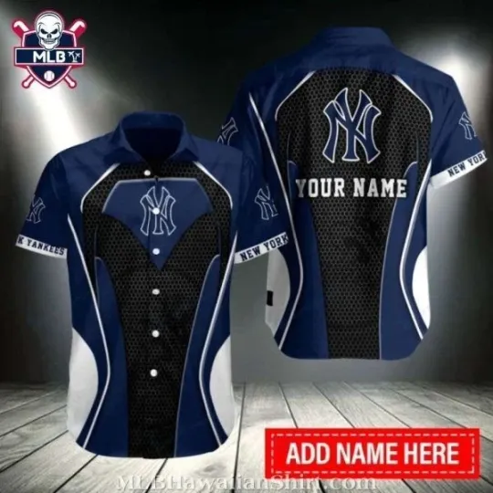 Discover New York Baseball Team Yankeess Curve Design Tropical Hawaiian Shirt
