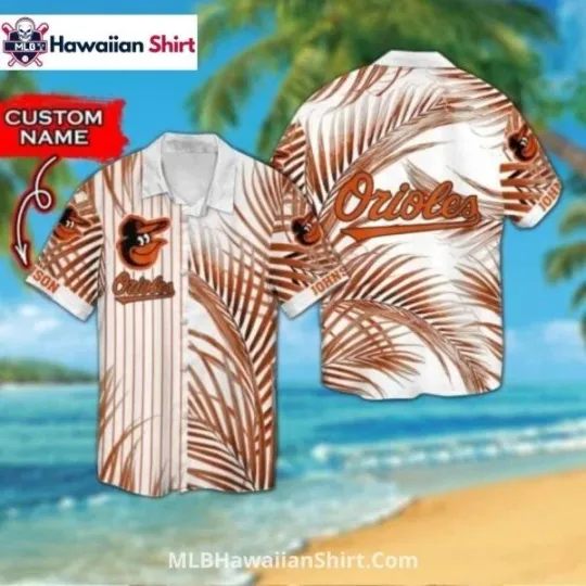 Discover Striped Palm Custom Name Baltimore Baseball Team Orioless Shirt