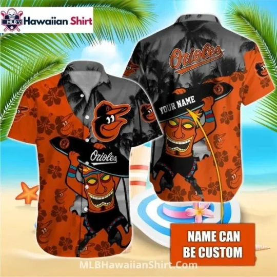 Discover Skeleton Baseball Player Baltimore Baseball Team Orioless Hawaiian Shirt