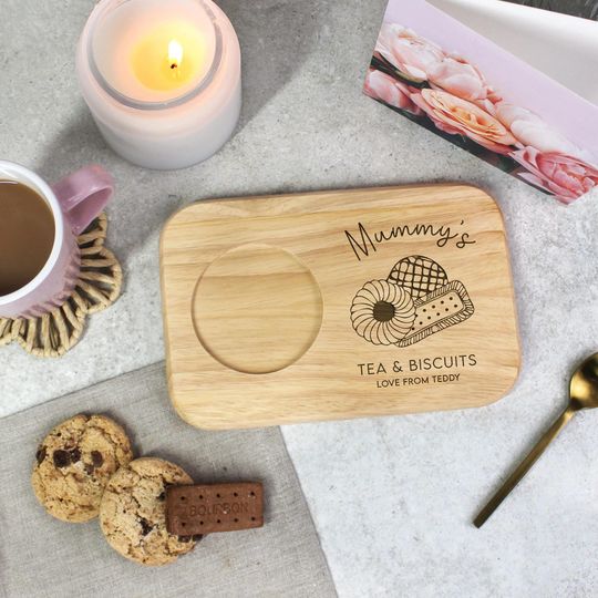 Mother's Day Gift | Wooden Tea & Biscuits Tray for Nanny, Nana, Nanna, Nonna, Granny, Gran | Grandma Gift | Grandma Birthday