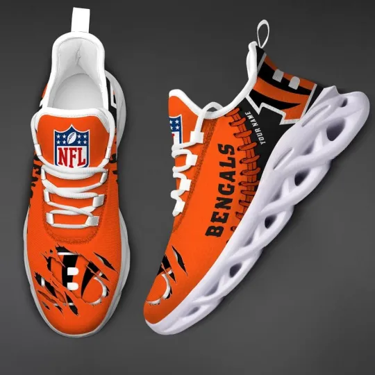Personalized Cincinnati Football Team Bengalss Sneaker Max Soul Shoes Adults
