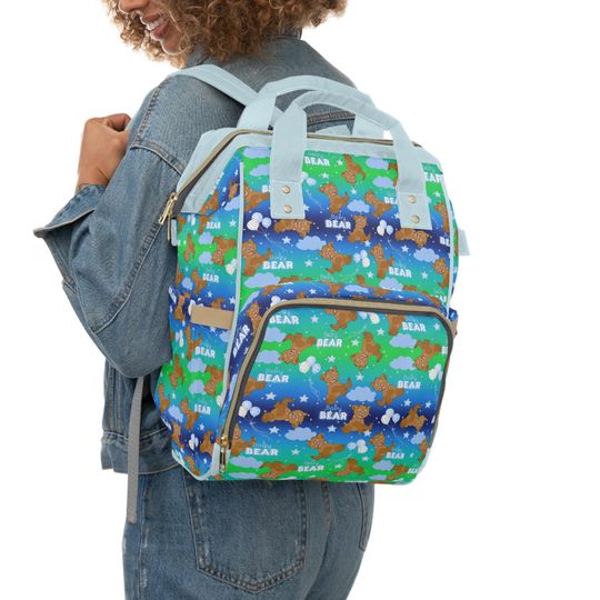 Discover Brother Bear Diaper Bag, Woodland Baby Bag, Multifunctional Diaper Backpack, Neutral Baby Shower Gift, New Mom Gift