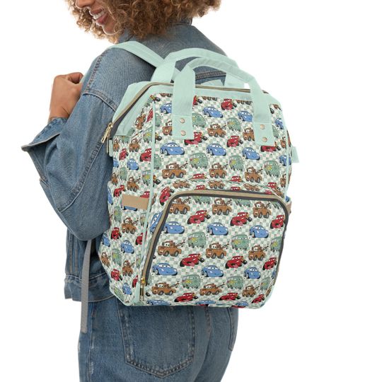 Discover Cars Diaper Bag, Lightning McQueen Baby Bag, Multifunctional Diaper Backpack, Pixar Baby Shower Gift, New Mom Gift