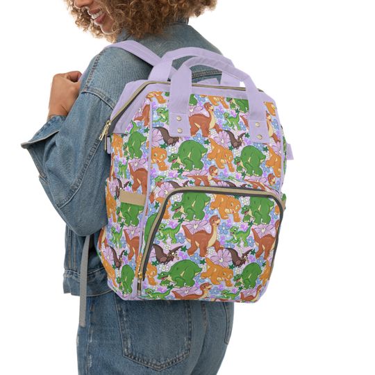 Land Before Time Diaper Bag, Dinosaur Baby Bag, Baby Shower Gift, New Mom Gift