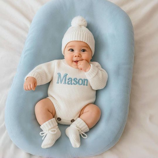 Personalized Baby Name Romper, Embroidered Baby Outfit, Infant Name Bodysuit,Newborn Gift,Baby Shower,First Birthday Gift