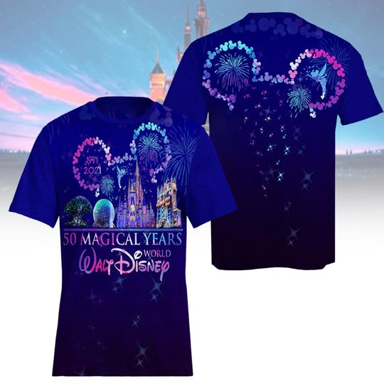 Discover Walt Disney World 50th Anniversary Hoodie, Disney World Anniversary Apparel, Magical Disney Celebration Shirt, Disney Fan Gift