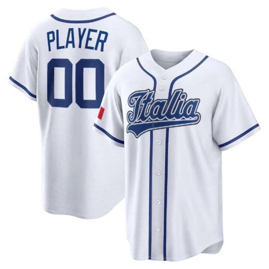 Discover Custom Men's/Youth Italy Team Jersey  2026 World Baseball White Fan Personalized Name Number Stitched Shirt