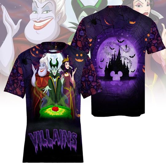 Maleficent Disney 3D Shirt, Disney Villain Apparel, Dark Fairy Tale Shirt, Maleficent Fan Gift