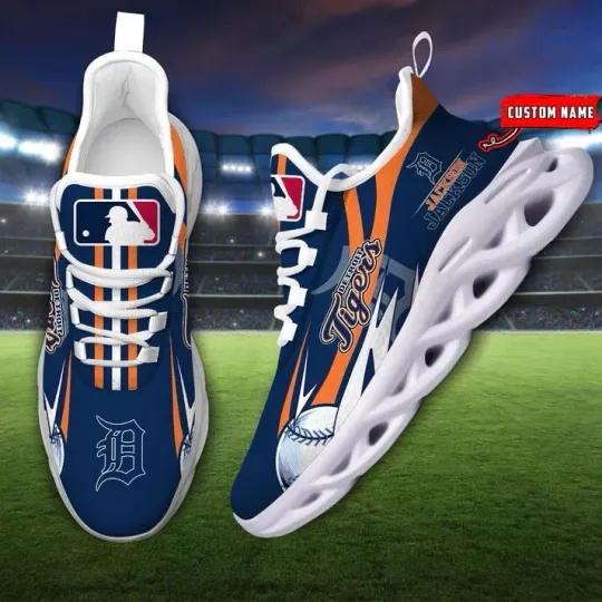 Personalized Detroit Baseball Team Tigerss Sneaker Max Soul Shoes For Adults