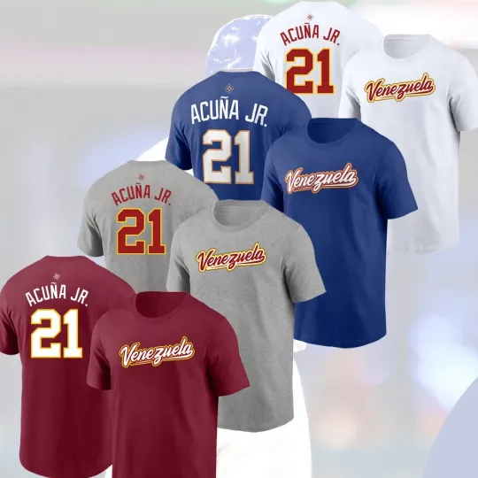 Discover 🔥 Ronald Acuna Jr. #21 Venezuela Baseball Team 2026 World Baseball Classic Fans