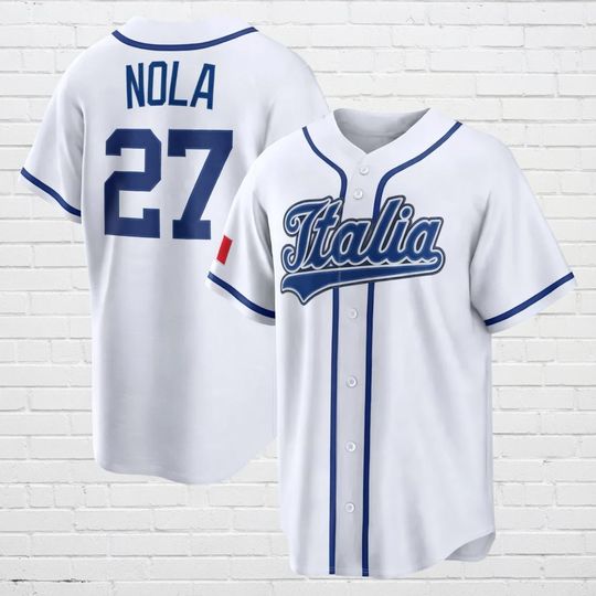 Discover Custom Italia Baseball Jersey, Nola 27 Team Italy Sports Shirt