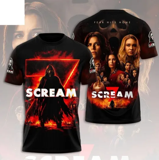 Scream 7 Ghostface Sidney Prescott Legacy AOP 3D T-Shirt