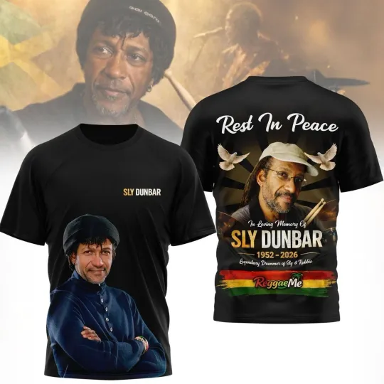 Discover Rest In Peace In Loving Of Sly Dunbar 1952 – 2026 AOP 3D T-Shirt