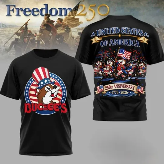 Discover Bucees 250th Anniversary America, 250th years of Freedom - All Over Shirt 3D