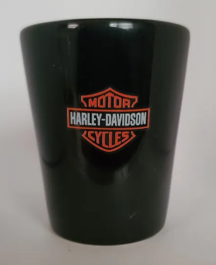 Haarleyy Davidson "Double Sided" Black Ceramic Shot Glass