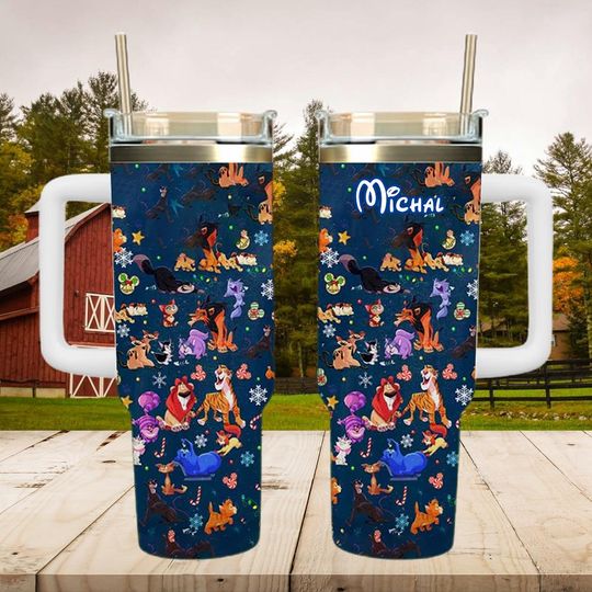 Discover Custom Name Simba Disney 40oz Tumbler, Personalized Lion King Cup, Lion King Christmas Pattern Travel Tumbler, Gift For Disney Fan