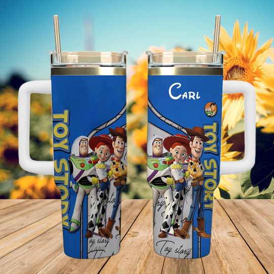 Discover Disney Pixar Toy Story 40oz Tumbler, Woody Buzz Lightyear Cup, Cartoon Movie Tumbler, Gift For Toy Story Fans