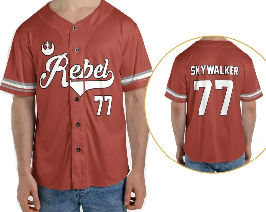 Personalized Star Wars Luke Skywalker Galaxy's Edge Baseball Jersey